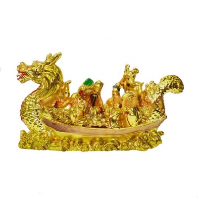Дракон-Корабль со слитками золота фен-шуй